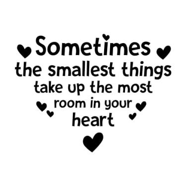Imagem de Adesivo de vinil para decoração de parede com citação de amor de bebê Menores coisas ocupam a maioria dos cômodos, adesivos de vinil para casa, casa, paredes, quartos, janelas, quarto, decoração