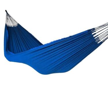 Imagem de Rede De Dormir Descanso Casal Jeans Lisa Gigante 4 m(AZUL 3,9 M X 1,40 M)