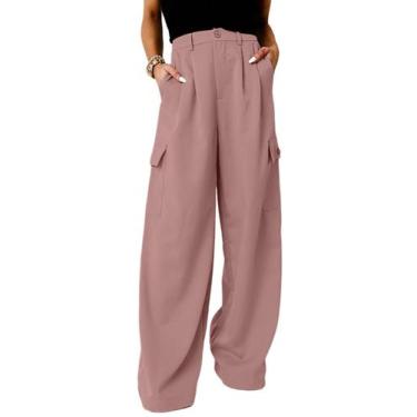 Imagem de Calças cargo Dokotoo Work Dokotoo rosa para mulheres plus size 2024