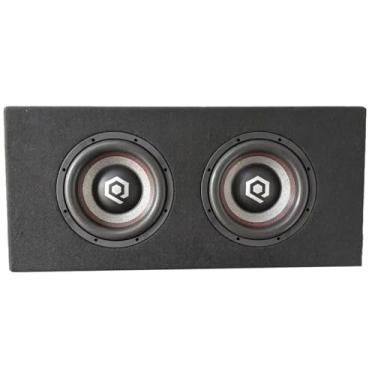 Imagem de SoundQubed HDB2 Series Dual 25.4 cm Carcaça de subwoofer com porta carregada – Woofers duplos de bobina de voz de 4 Ohm, 800W/1600W