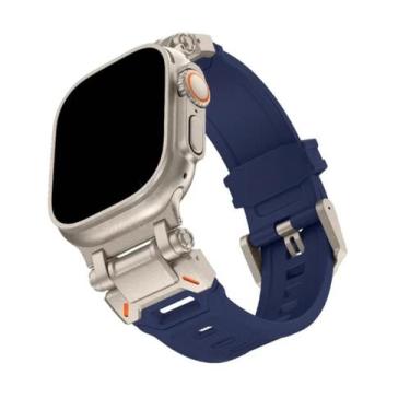 Imagem de Pulseira Silicone Robot Titanium Compatível com Apple Watch - Baú do V