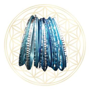 Imagem de Kit com 7 Pulseiras Tradicional Indiana - Fluir, Azul