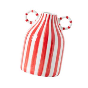 Imagem de IEUDNS Vaso de cerâmica arranjo floral recipiente de plantas presente moderno vaso decorativo de flores para mesa de jantar mesa de entrada prateleira, Vermelho