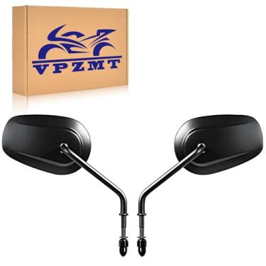 Imagem de VPZMT Espelhos retrovisores pretos de lágrima de 8 mm compatíveis com