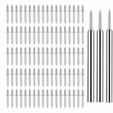 Imagem de podafu 300 Peças De Pregos Sem Costura Com Rosca Rodapé Cabeça Dupla, Marcas, Dupla 3 Cilindros Instalação, Ferramenta Manga Específica Para (300 Peças)