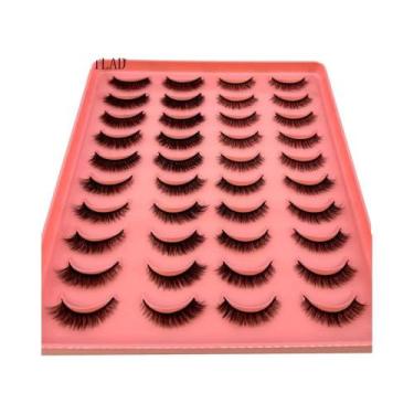 Imagem de Cílios Postiços De Vison 3D Naturais, Macios E Fofos, 20 Pares De Maqu