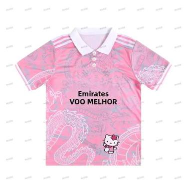 Imagem de Camisa De Futebol Unissex Oversize Com Estampa De Dragão Hello Kitty, 