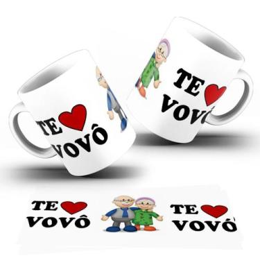 Imagem de Caneca Tema Vô  Caneca de Porcelana 325ml Branca  Presente Especial Di