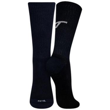 Imagem de Meia Adulto Unissex Esportiva Casual Dia a Dia Atoalhada Cano Longo Co