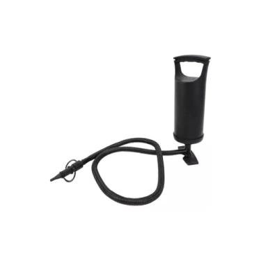Imagem de Bomba de Ar Manual com Pedal, Plástico Preto, 28x7x10cm, Pegador Anatômico, para Infláveis, Bóias e Piscinas