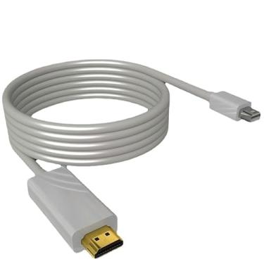 Imagem de HBFQMDJLX Cabo adaptador Mini DisplayPort para HDMI, 1,5 m, banhado a ouro, compatível com MacBook Pro/Air, iMac, Surface Pro
