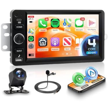 Imagem de Orderich Estéreo automotivo Android 2G + 64G para Chevrolet Chevy Silverado Impala Tahoe GMC Sierra Yukon Hummer H2 com CarPlay sem fio Android Auto, tela sensível ao toque de 17.8 cm, rádio veicular