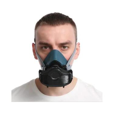 Imagem de Máscara Respiratória De Silicone À Prova De Poeira Para Pintura Spray,