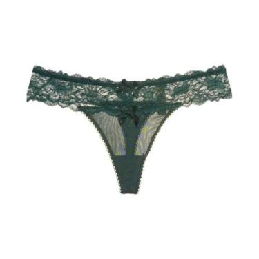 Imagem de Calcinha G String De Renda De Cintura Baixa Para Mulheres, Lingerie Se