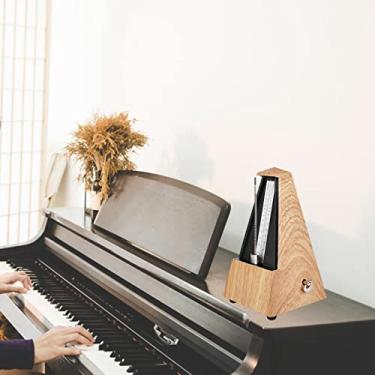 Imagem de Cryfokt Metrônomo de Torre Mecânica para Guitarra Piano Tambor – Ferramenta de Ritmo Preciso para Músicos – Ideal para Iniciantes e Crianças – Cor Madeira Vermelha (Grão de madeira leve)