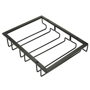 Imagem de GLOGLOW Rack de Armazenamento Rack de Suporte para Copos de Vinho de Ferro Metálico, Preto, Comporta 10-15 Copos, Montado na Parede para Sala de Jantar, Bar, Sala de Estar, Bar e Restaurante de 11,8