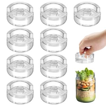 Imagem de Pesos de vidro de fermentação com alças de fácil aderência, pesos de conserva transparentes e peso de vidro de decapagem para frascos de vidro de boca larga, kit de fermentação, Kimchi, chucrute (9)