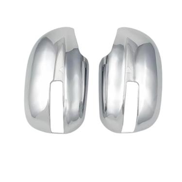 Imagem de Retrovisor do carro acessórios cromados decoração Compatível com Toyota Rav4 Rush 2009 2010-2013 com furos porta lateral espelho cobre guarnição(Chrome Mirror Cover)