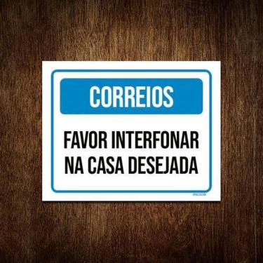 Imagem de Placa  Favor Interfonar Casa Desejada 36X46