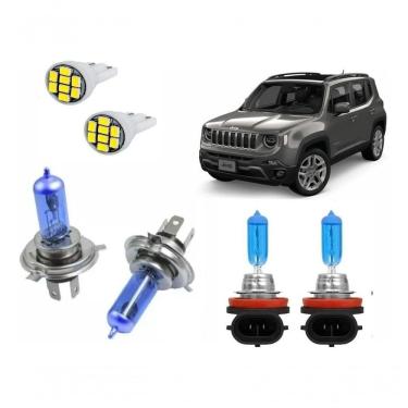 Imagem de Lampadas Super Branca Jeep Renegade 2015 2016 2017 2018 2019