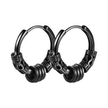 Imagem de Brincos De Argola Masculinos Em Aço Inoxidável Estilo Punk Hip Hop Tot