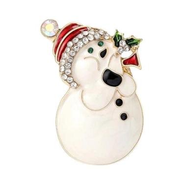 Imagem de Broches De Natal Unissex Femininos Com Strass De Boneco De Neve, Alfin