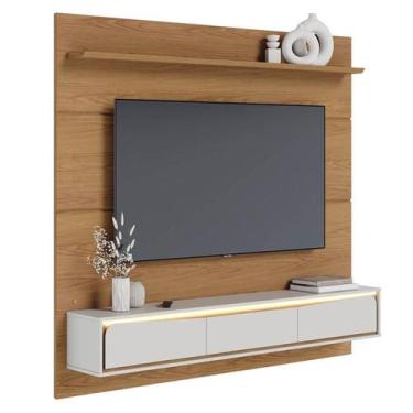 Imagem de Painel para Tv Home Suspenso Tahiti 1.8 Freijo Off White Matte  Colibr