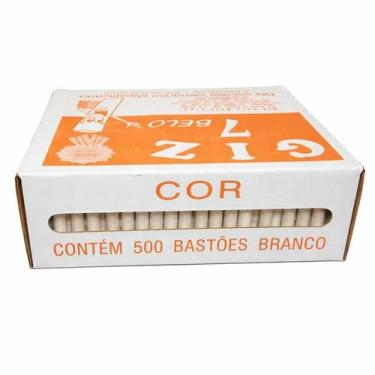 Imagem de Giz Escolar Plastificado 500 Unidades Branco - Sete Belo - Tendtudo