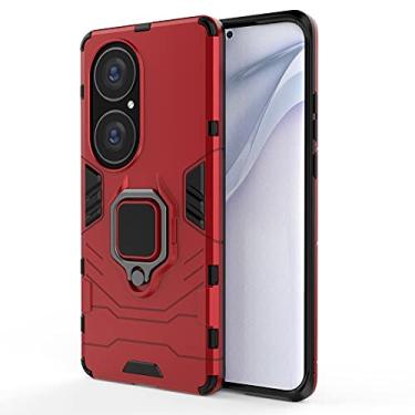 Imagem de Mobile phone accessories Para for Huawei P50 Pro PC + caixa protetora à prova de choque TPU com suporte de anel magnético phone case