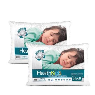 Imagem de Kit 2 Travesseiro Infantil Health Kids 180 Fios - Trisoft