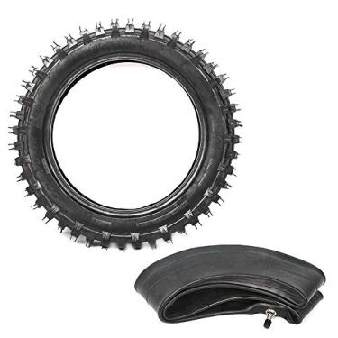 Imagem de Senyar 3.00-12 80/100-12 Pneu de motocicleta, conjunto de tubo interno de pneu de borracha capa de pneu apto para Pit para bicicleta de sujeira M TR20