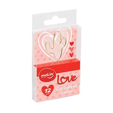Imagem de Clips de Papel Cactus Molin 23095 Kit c/12 Dourado