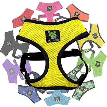 Imagem de (Small, Yellow) - EcoBark Classic Dog Harness Soft Gentle No Pull & No Choke Dog Harnesses Double Padded Halter Ultra Cushioned Walking Breathable Mesh Dog Vest for Puppies XS Small Medium Large Dogs in 10 Colours