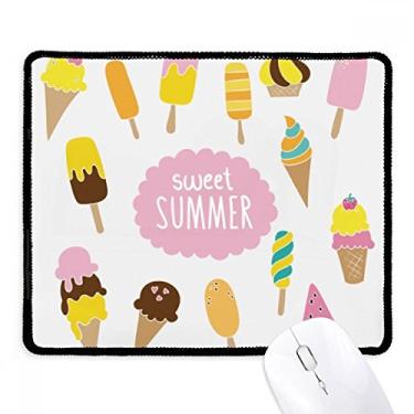 Imagem de Mousepad Diverse Sweet Summer Sorvete com borda costurada Tapete de borracha para jogos