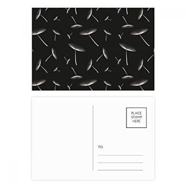 Imagem de Conjunto de cartão postal de aniversário com flores de dente-de-leão branco