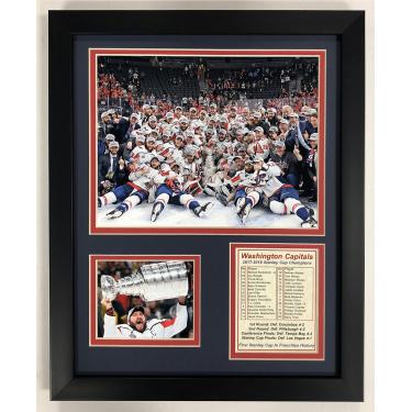 Imagem de Washington Capitals 2018 NHL Stanley Cup Champions colecionável | Colagem de fotos emoldurada para decoração de parede - 30,5 x 38 cm | Legends Never Die, Celebration (12742U)