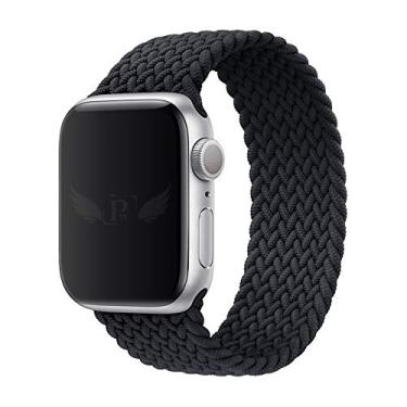 Imagem de Pulseira Trançada Infinito compatível com Apple Watch 45mm 44mm 42mm Series - Marca LTIMPORTS (Preto - Tamanho [P] (130 até 150mm))