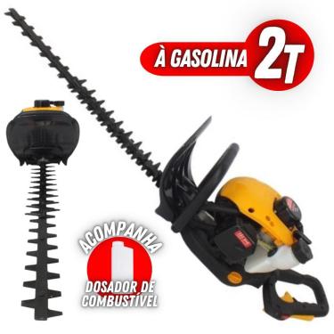 Imagem de Podador De Cerca Viva Vulcan VP2450 À Gasolina 2T 25CC Com Lâmina de Dupla Ação 60cm Si...