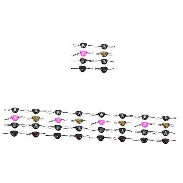Imagem de Gadpiparty 40 Peças Máscara De Olho Ciclope De Olho Do Capitão Tapa-olho Engraçado De Olho Único Para Crianças Tapa-olhos Para Adultos Esqueleto Filho Plástico Vestuário