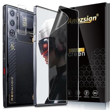 Imagem de Anbzsign Para Nubia Red Magic 9 Pro/Magic 9 Pro+ Protetor de tela de privacidade e protetor de lente de câmera, protetor de tela de privacidade flexível anti-espião, dureza 9H, antiarranhões, sem