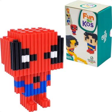 Imagem de Blocos de Montar Homem Aranha 186 Peças Brinquedo Personagem Grande 3D