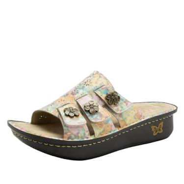 Imagem de Alegria Sandália feminina Julee de couro ajustável tripla plataforma baixa, Deusa da Terra, 7-7.5