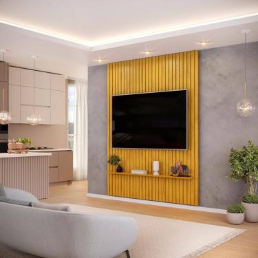 Imagem de Painel Ripado Trento 183x240cm em Mdf Cedro