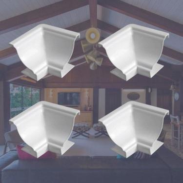 Imagem de Kit 5 Caixas com 60 Peças Cantoneira Interna Pvc 25x25mm com Engate Rápido Permatti Branco