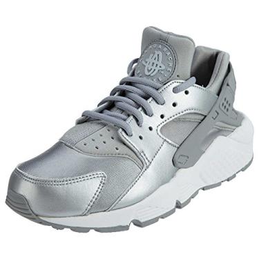 Imagem de Nike Air Huarache Run Se Mulher Corrida Sapatos Metálicos Prata / Matte Prata 859429-002 (12 B (M) US)