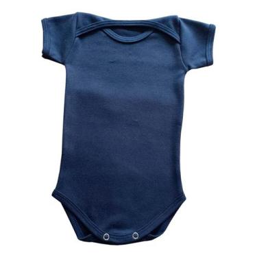 Imagem de Body Manga Curta Liso Unissex - Mellane Baby, Azul marinho, P