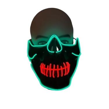 Imagem de LED EL Wire Green & Red Half Mask