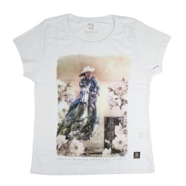 Imagem de Camiseta Feminina Branca Modelo Cavalo - Rancho Nhazinha, G