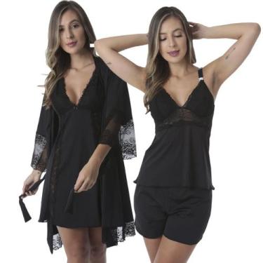 Imagem de Kit de Robe Medusa e Short Doll de amamentação 2 peças Feminino - Biog