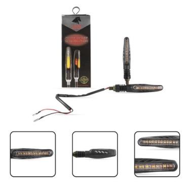 Imagem de Par Pisca Slim Sequencial Stallion Led Cb 300 Twister Xre 300 Titan 12